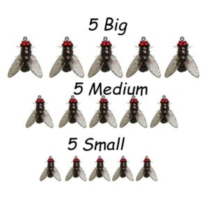 15 pcs Luya Soft Bait Fly Hook Bionic Fly Bait Insect Micro Object Horse Mouth Cocked Mouth Luofei Fake Bait