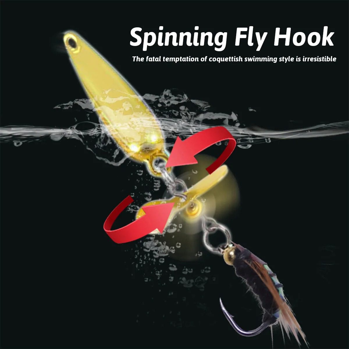 5 pcs 10g Spoon Lure for Fishing - Modified Moth Sequins Fly Sequins Hanging Propeller Fly Hook Poisonous Mosquito Hook Remote Lure Fly Bait Fly Bait - Image 6