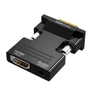 HDMI to VGA Converter - HDMI-compatible To VGA Converter With 3.5mm Audio Cable For PS4 PC Laptop TV Monitor Projector 1080P VGA Female To HD Male Adapt