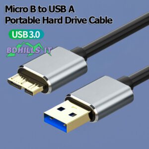 High Speed USB 3.0 Type-A to Micro-B Cable for External Hard Drives & Portable HDDs – Fast Data Transfer Cord Micro B