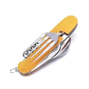 6 in 1 Camping Picnic Folding Spoon Tableware Outdoor Survival Cooking Tool