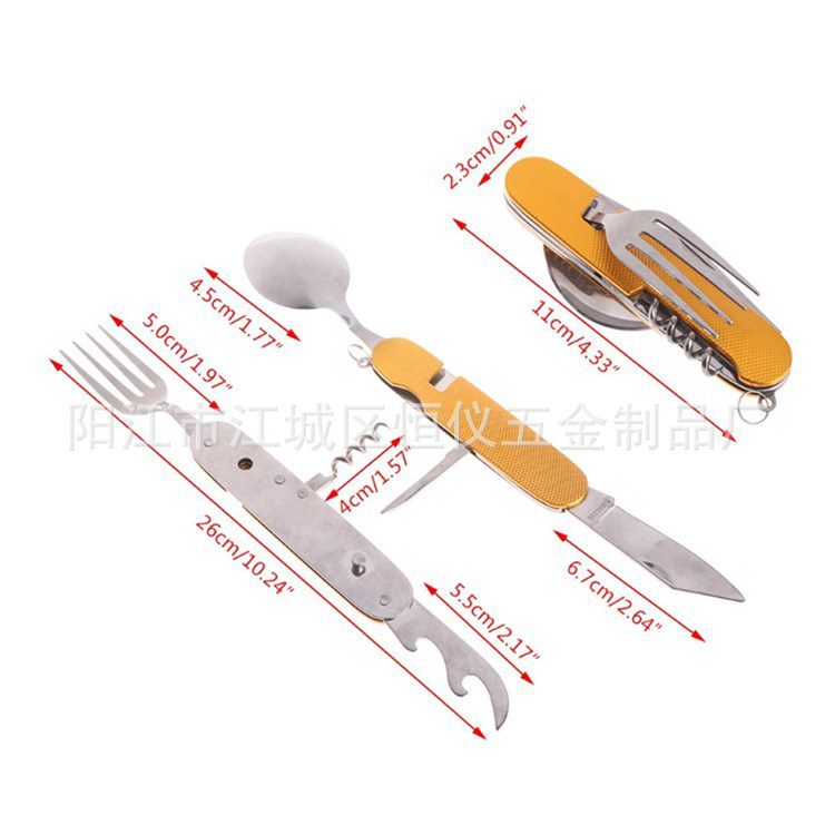 Foldable Tableware Spoon Multitool Set - Chopsticks - Image 5