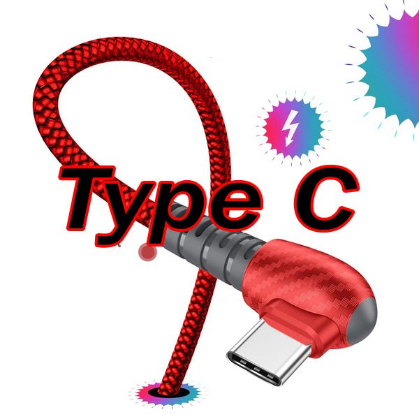 Durable 3A fast charging 90 degrees elbow charcoal pattern Charging Cable - Image 9