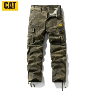 Men's Outdoor Durable Straight-Leg Loose Cargo Pants CAT"com/Carter 2026 Spring and Autumn New Pure Cotton Camouflage Pants